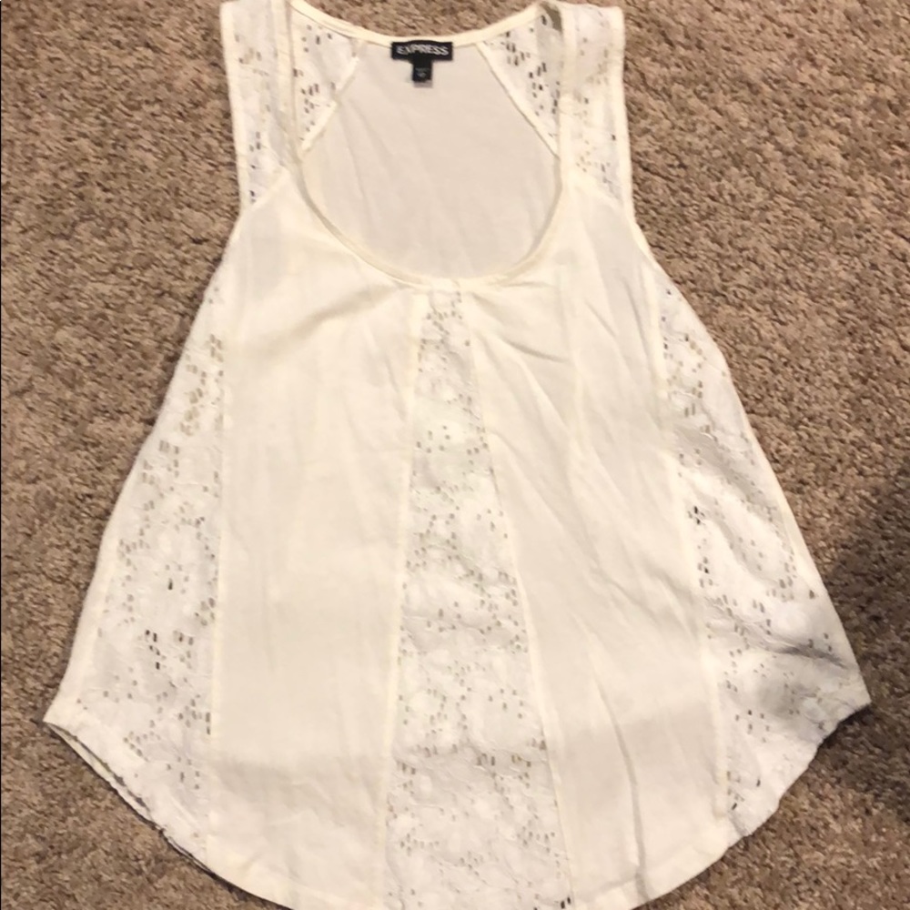 Express xs lace detailed tank